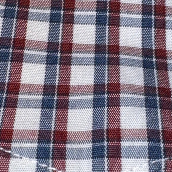 NWOT UNTUCKit Red Navy White Check Plaid Long Sleeve Button Down Shirt S… - Picture 4 of 10
